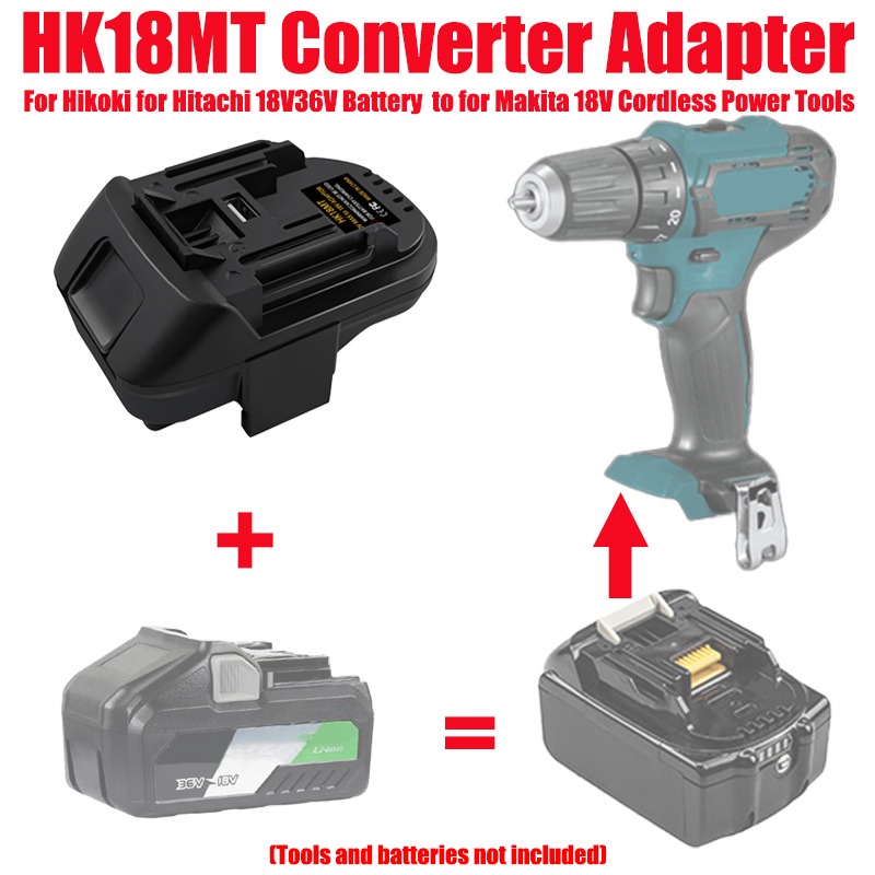 Power Tools Hikoki - ALASICKA Batterijadapter HK18MT voor Hitachi 18V/36V