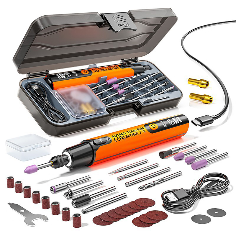 Rotary Tool Kit - Draadloze roterende gereedschapsset, 6-snelheden oplaadbare polijstpen,
