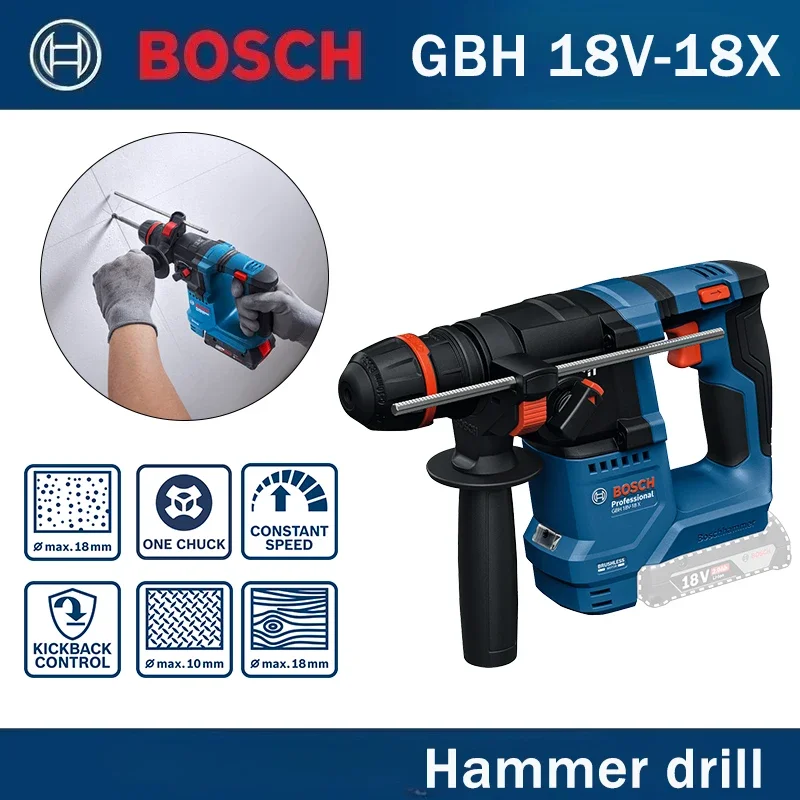 Hammer Drill Sds - Bosch GBH 18V-18X 18V draadloze boorhamer