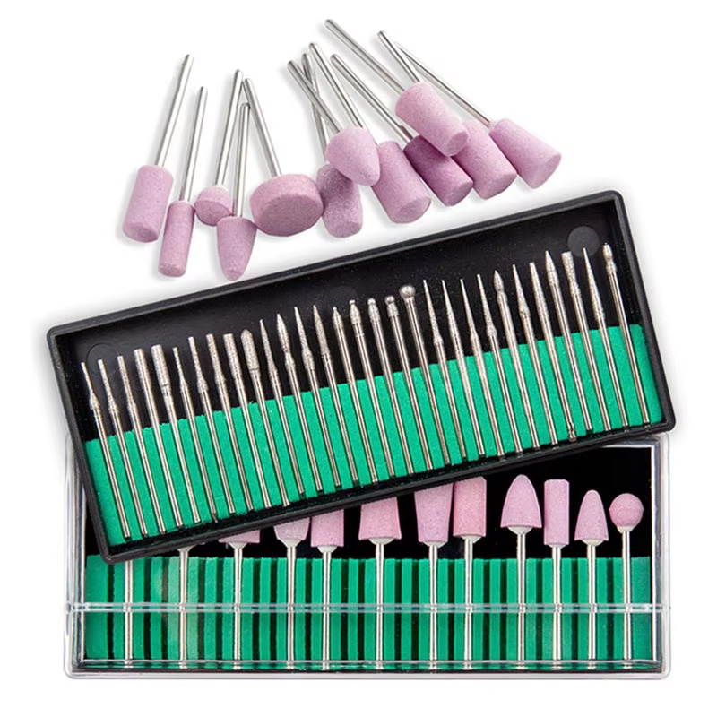 Rotary Tool Kit - YIKOOLIN 12/30-delige nagelboorbitsset, kwartsstenen roterende freesjes,