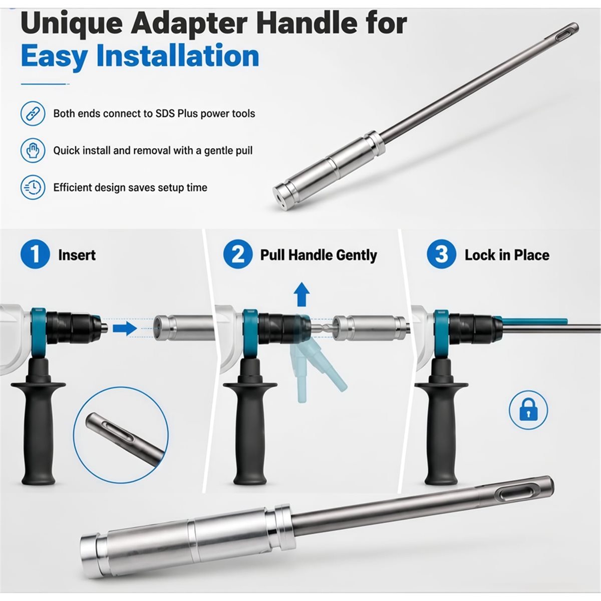 Hammer Drill Sds - Geschikt voor 3 stuks SDS Plus