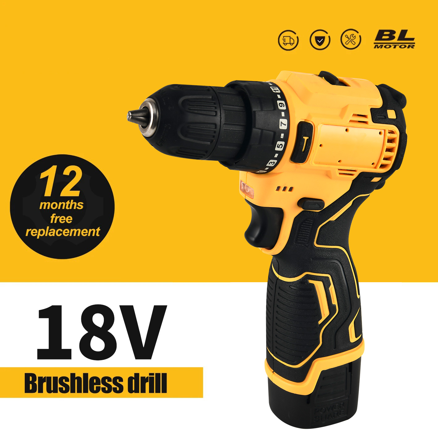 Power Tools Hikoki - 16.8V Borstelloze Elektrische Boor 35NM Accuboormachine