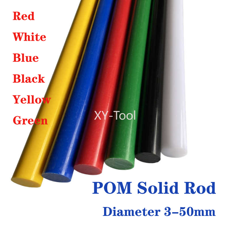Power Tools Green - POM Staaf Dia 3-50mm Zwart Wit