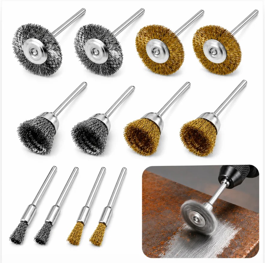 12-delige messing borstel stal - Rotary Tool Kit recensie en prijs