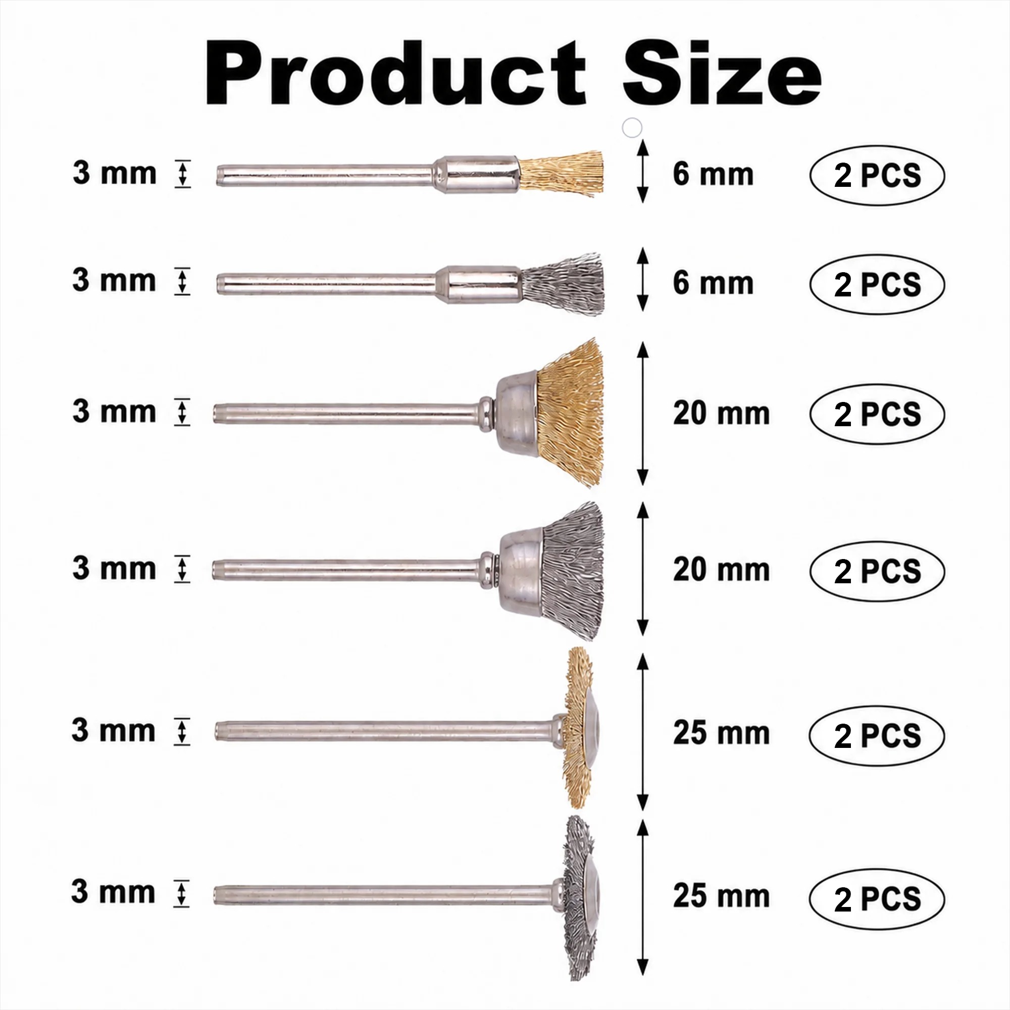 12-delige messing borstel stal - Rotary Tool Kit recensie en prijs