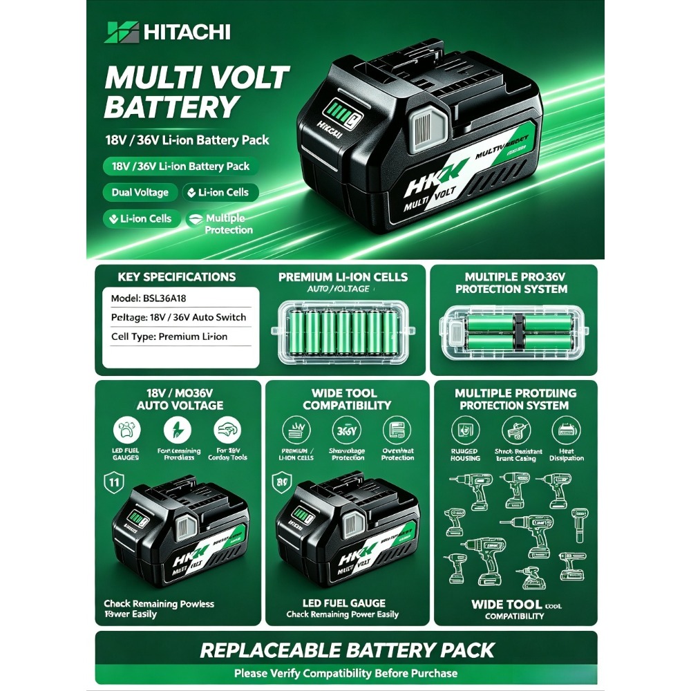 18V-36V MultiVolt accu voor el - Power Tools Hikoki recensie en prijs