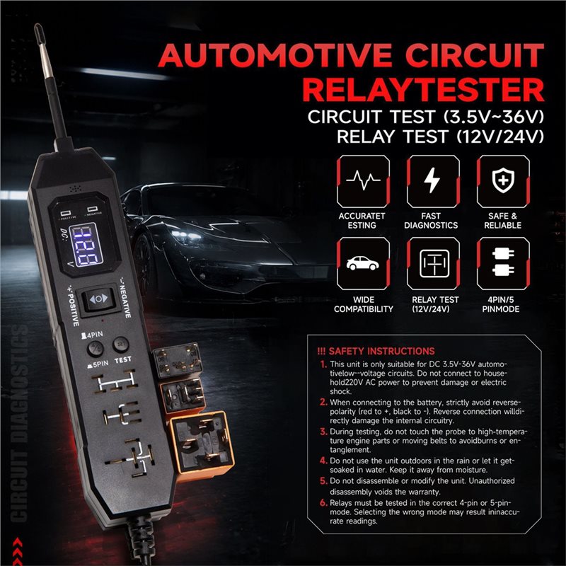 NIEUW-Automobiel Relais Tester - Power Tools Automotive recensie en prijs